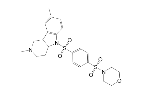 4-[4-[(2,8-dimethyl-3,4,4a,9b-tetrahydro-1H-pyrido[4,3-b]indol-5-yl)sulfonyl]phenyl]sulfonylmorpholine