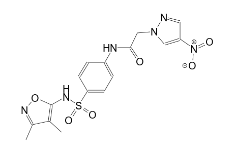 N-(4-{[(3,4-dimethyl-5-isoxazolyl)amino]sulfonyl}phenyl)-2-(4-nitro-1H-pyrazol-1-yl)acetamide