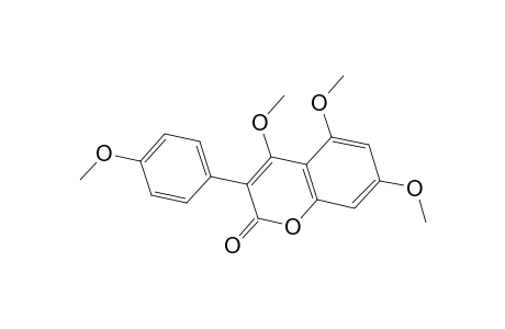 Coumarin, 4,5,7-trimethoxy-3-(p-methoxyphenyl)-