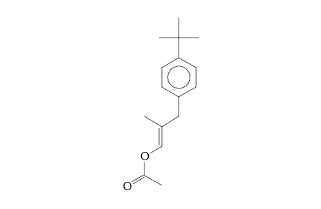 1-Propen-1-ol, 3-[4-(1,1-dimethylethyl)phenyl]-2-methyl-, acetate