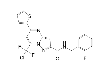 7-[chloranyl-bis(fluoranyl)methyl]-N-[(2-fluorophenyl)methyl]-5-thiophen-2-yl-pyrazolo[1,5-a]pyrimidine-2-carboxamide