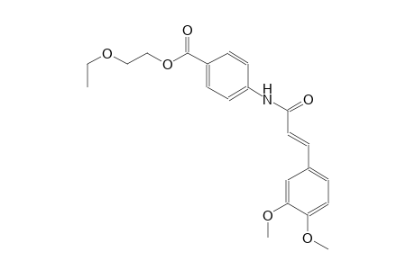 benzoic acid, 4-[[(2E)-3-(3,4-dimethoxyphenyl)-1-oxo-2-propenyl]amino]-, 2-ethoxyethyl ester
