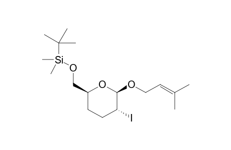 (2R*,3R*,6S*)-6-(tert-butyldimethylsilyloxymethyl)-3-iodo-2-prenyloxy-tetrahydro-2H-pyran