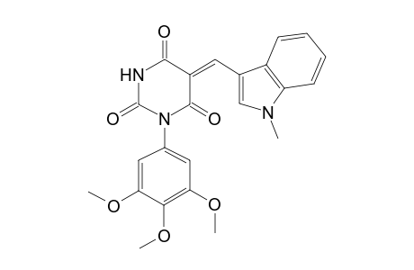 (5Z)-5-[(1-methyl-3-indolyl)methylidene]-1-(3,4,5-trimethoxyphenyl)-1,3-diazinane-2,4,6-trione