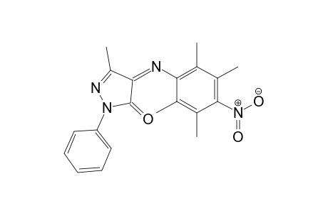 3H-pyrazol-3-one, 2,4-dihydro-5-methyl-2-phenyl-4-[(2,3,5,6-tetramethyl-4-nitrophenyl)imino]-