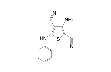 2,4-Thiophenedicarbonitrile, 3-amino-5-(phenylamino)-