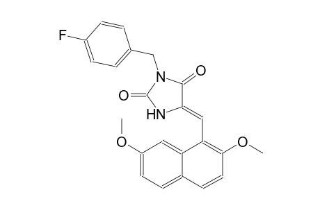 (5Z)-5-[(2,7-dimethoxy-1-naphthyl)methylene]-3-(4-fluorobenzyl)-2,4-imidazolidinedione