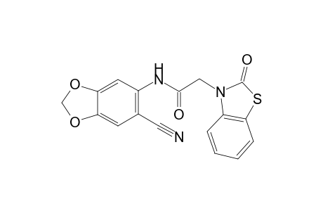 Acetamide, N-(6-cyanobenzo[1,3]dioxol-5-yl)-2-(2-oxobenzothiazol-3-yl)-