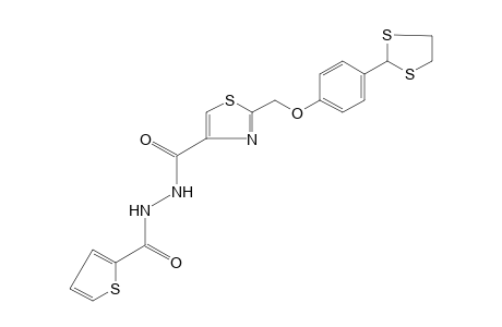 1-{{2-{[p-(1,3-dithiolan-2-yl)phenoxy]methyl}-4-thiazolyl}carbonyl}-2-thenoylhydrazine