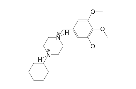 1-cyclohexyl-4-(3,4,5-trimethoxybenzyl)piperazinediium