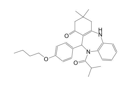 11-(4-butoxyphenyl)-10-isobutyryl-3,3-dimethyl-2,3,4,5,10,11-hexahydro-1H-dibenzo[b,e][1,4]diazepin-1-one