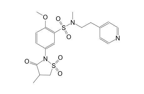 benzenesulfonamide, 2-methoxy-N-methyl-5-(4-methyl-1,1-dioxido-3-oxo-2-isothiazolidinyl)-N-[2-(4-pyridinyl)ethyl]-