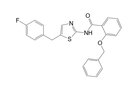 2-(benzyloxy)-N-{5-[(4-fluorophenyl)methyl]-1,3-thiazol-2-yl}benzamide
