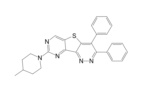 3,4-Diphenyl-8-( 4'-methylpiperidino)pyrimido[4',5' : 4,5]thieno[3,2-c]pyridazine
