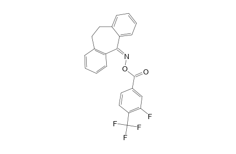 O-(3-FLUORO-4-TRIFLUOROMETHYL-BENZOYL)-5-OXIMINO-10,11-DIHYDRO-5H-DIBENZO-[A,D]-CYCLOHEPTENE