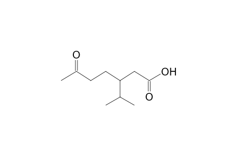 Heptanoic acid, 3-(1-methylethyl)-6-oxo-