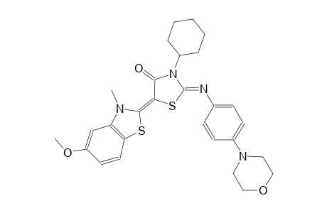 4-thiazolidinone, 3-cyclohexyl-5-(5-methoxy-3-methyl-2(3H)-benzothiazolylidene)-2-[[4-(4-morpholinyl)phenyl]imino]-, (2Z,5Z)-