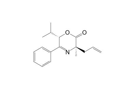 (3S,6R)-3-Allyl-6-isopropyl-3-methyl-5-phenyl-3,6-dihydro-2H-1,4-oxazin-2-one