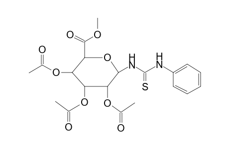 Methyl 2,3,4-tri-O-acetyl-N-(anilinocarbothioyl)hexopyranosyluronateamine