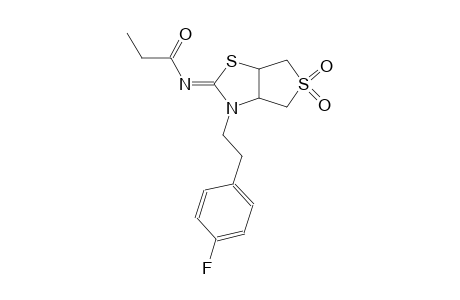 propanamide, N-((2Z)-3-[2-(4-fluorophenyl)ethyl]tetrahydro-5,5-dioxidothieno[3,4-d]thiazol-2(3H)-ylidene)-