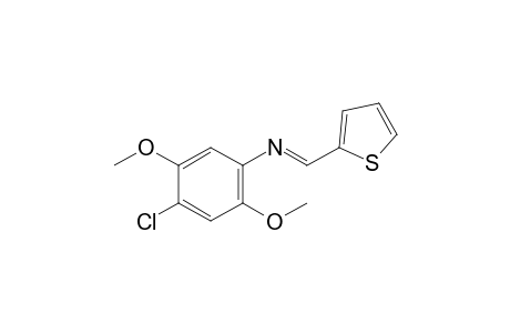 4-chloro-2,5-dimethoxy-N-(2-thenylidene)aniline