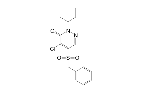3(2H)-Pyridazinone, 4-chloro-2-(1-methylpropyl)-5-[(phenylmethyl)sulfonyl]-