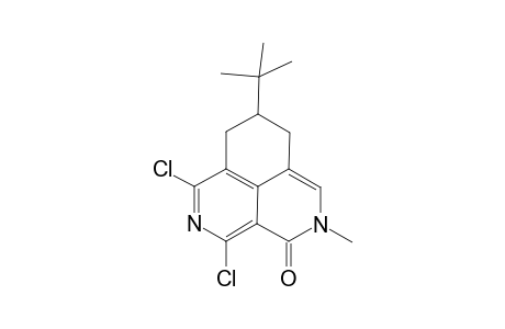 5,6-Dihydro-4H-benzo[de]-5-t-butyl-7,9-dichloro-2-methyl[2,7]naphthyridin-1-one