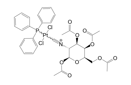 CIS-DICHLORO-(1,3,4,6-TETRA-O-ACETYL-2-DESOXY-2-ISOCYANO-BETA-D-GLUCOSE)-(TRIPHENYLPHOSPHANE)-PLATIN-(2)