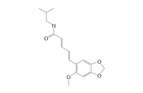 2'-METHOXY-PIPEROYL-ISOBUTYLAMINE;(2E,4E)-N-ISOBUTYL-5-(4',5'-METHYLENEDIOXY-2'-METHOXYPHENYL)-PENTA-2,4-DIEN-AMIDE