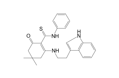 2-[2-(1H-indol-3-yl)ethylamino]-4,4-dimethyl-6-oxidanylidene-N-phenyl-cyclohexene-1-carbothioamide