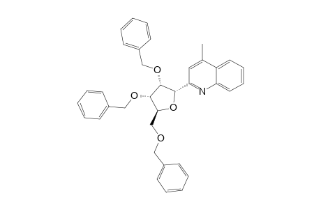 4-METHYL-2-(2',3',5'-TRI-O-BENZYL-alpha-D-RIBOFURANOSYL)-QUINOLINE;alpha-ISOMER
