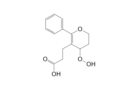4-Hydroperoxide-5-carboxyethyl-6-phenyl-3,4-dihydro-2H-pyran