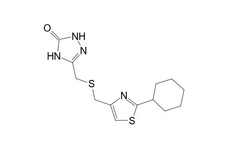3H-1,2,4-Triazol-3-one, 5-[[[(2-cyclohexyl-4-thiazolyl)methyl]thio]methyl]-2,4-dihydro-