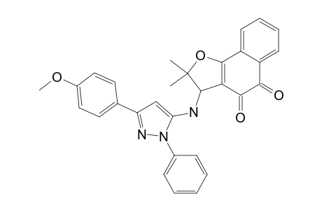 3-[[3-(4-METHOXYPHENYL)-1-PHENYL-1H-PYRAZOL-5-YL]-AMINO]-2,2-DIMETHYL-2,3-DIHYDRONAPHTHO-[1,2-B]-FURAN-4,5-DIONE
