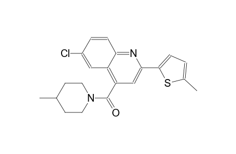 6-chloro-4-[(4-methyl-1-piperidinyl)carbonyl]-2-(5-methyl-2-thienyl)quinoline