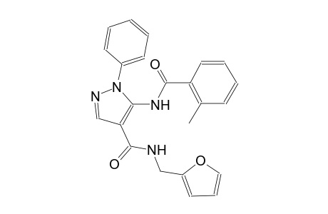 N-(2-furylmethyl)-5-[(2-methylbenzoyl)amino]-1-phenyl-1H-pyrazole-4-carboxamide