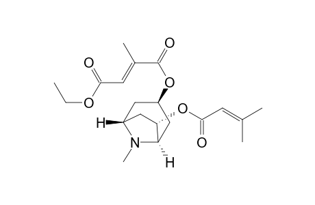 2-Butenedioic acid, 2-methyl-, 4-ethyl 1-[8-methyl-6-[(3-methyl-1-oxo-2-butenyl)oxy]-8-azabicyclo[3.2.1]oct-3-yl] ester, [1R-[1.alpha.,3.beta.(E),5.alpha.,6.alpha.]]-