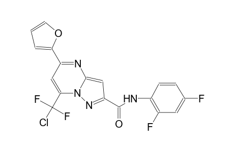 7-[chloro(difluoro)methyl]-N-(2,4-difluorophenyl)-5-(2-furanyl)-2-pyrazolo[1,5-a]pyrimidinecarboxamide