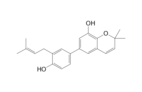 6-[4'-Hydroxy-3'-(3"-methylbut-2"-en-1"-yl)phenyl]-2,2-dimethyl-2H-[1]benzopyran-8-ol
