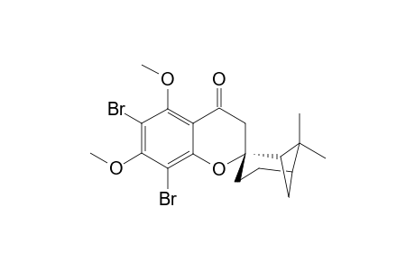 [1'R-(1'.alpha.,2'.alpha.,5'.alpha.)]-6,8-Dibromo-5,7-dimethoxy-6',6'-dimethylspiro[2H-1-benzopyran-2,2'-bicyclo[3.1.1]heptane)-4(3H)-one