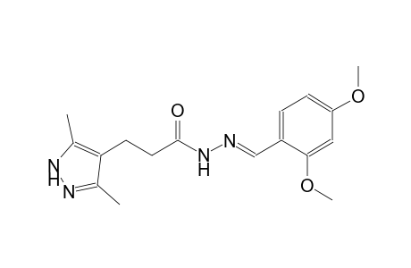 1H-pyrazole-4-propanoic acid, 3,5-dimethyl-, 2-[(E)-(2,4-dimethoxyphenyl)methylidene]hydrazide