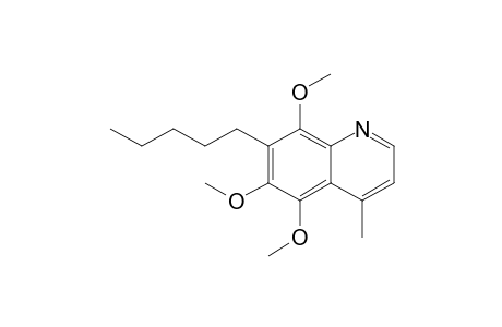 5,6,8-Trimethoxy-7-pentyl-4-methylquinoline
