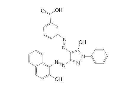 3-[(2-Hydroxynaphth-1-yl)diazenyl]-1-phenyl-4-[(3-carboxyl phenyl)diazonyl]-1H-pyrazol-5-ol