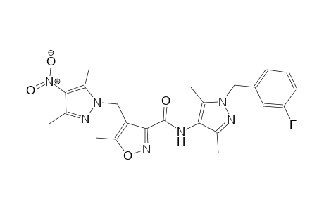 4-[(3,5-dimethyl-4-nitro-1H-pyrazol-1-yl)methyl]-N-[1-(3-fluorobenzyl)-3,5-dimethyl-1H-pyrazol-4-yl]-5-methyl-3-isoxazolecarboxamide