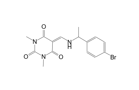 2,4,6(1H,3H,5H)-pyrimidinetrione, 5-[[[1-(4-bromophenyl)ethyl]amino]methylene]-1,3-dimethyl-