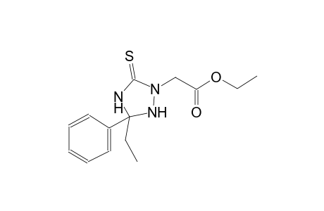 Ethyl (3-ethyl-3-phenyl-5-thioxo-1,2,4-triazolidin-1-yl)acetate
