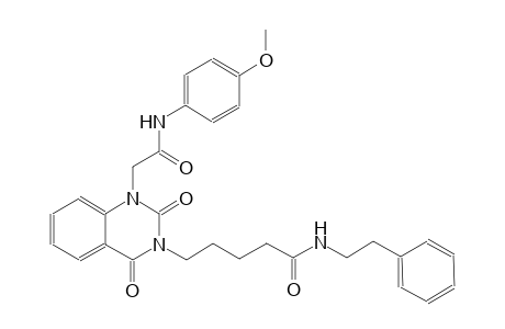5-(1-[2-(4-methoxyanilino)-2-oxoethyl]-2,4-dioxo-1,4-dihydro-3(2H)-quinazolinyl)-N-(2-phenylethyl)pentanamide