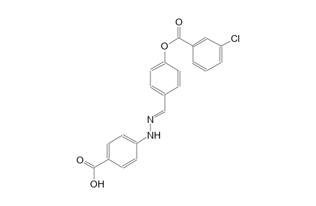 4-((2E)-2-{4-[(3-chlorobenzoyl)oxy]benzylidene}hydrazino)benzoic acid