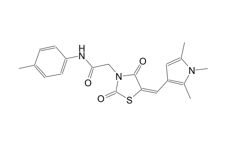 2-{(5E)-2,4-dioxo-5-[(1,2,5-trimethyl-1H-pyrrol-3-yl)methylene]-1,3-thiazolidin-3-yl}-N-(4-methylphenyl)acetamide