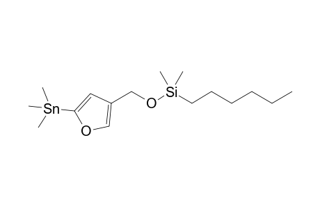 3-[(Dimethylhexylsilyloxy)methyl]-5-(trimethylstannyl)furan